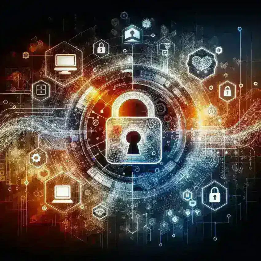 "Guía completa para mejorar la seguridad en línea: imagen de un candado digital simbolizando la protección de información personal en internet."