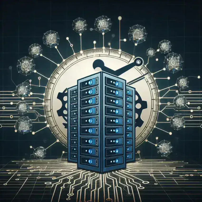 "Imagen ilustrativa de herramientas de automatización para despliegues de infraestructura en 2024, destacando características clave como integración continua, gestión de configuraciones y optimización de procesos."