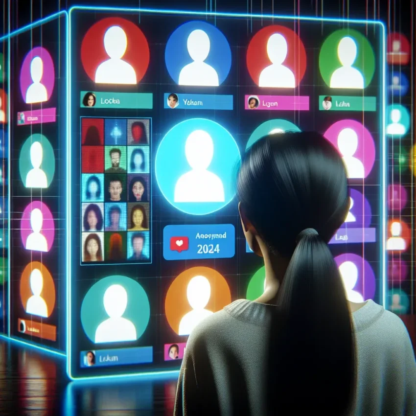 "Persona usando un dispositivo móvil para ver historias de Instagram de forma anónima, ilustrando estrategias y herramientas en la guía completa 2024 sobre cómo ver Instagram Stories sin ser identificado."